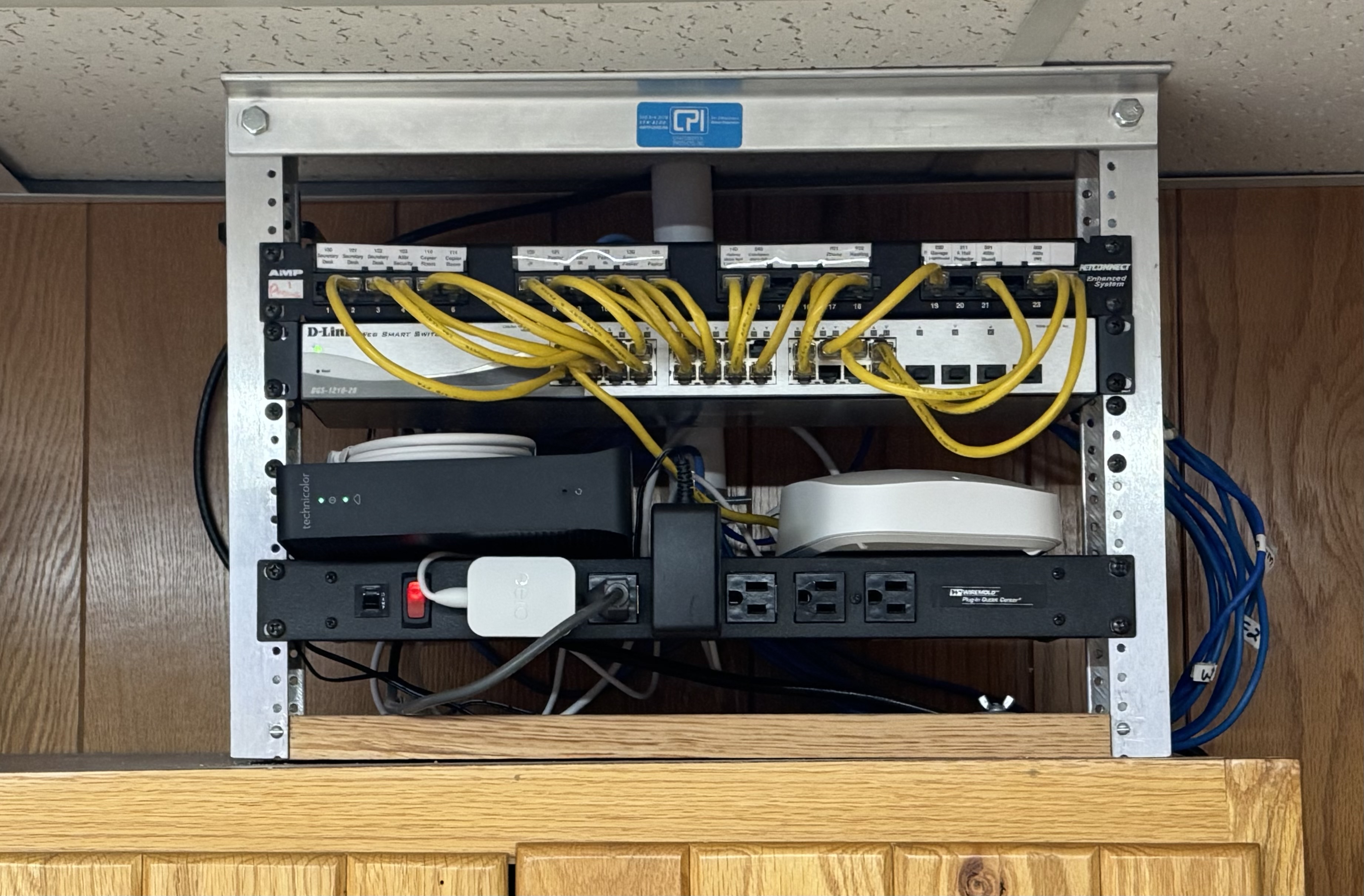 Image of rack in copier room.